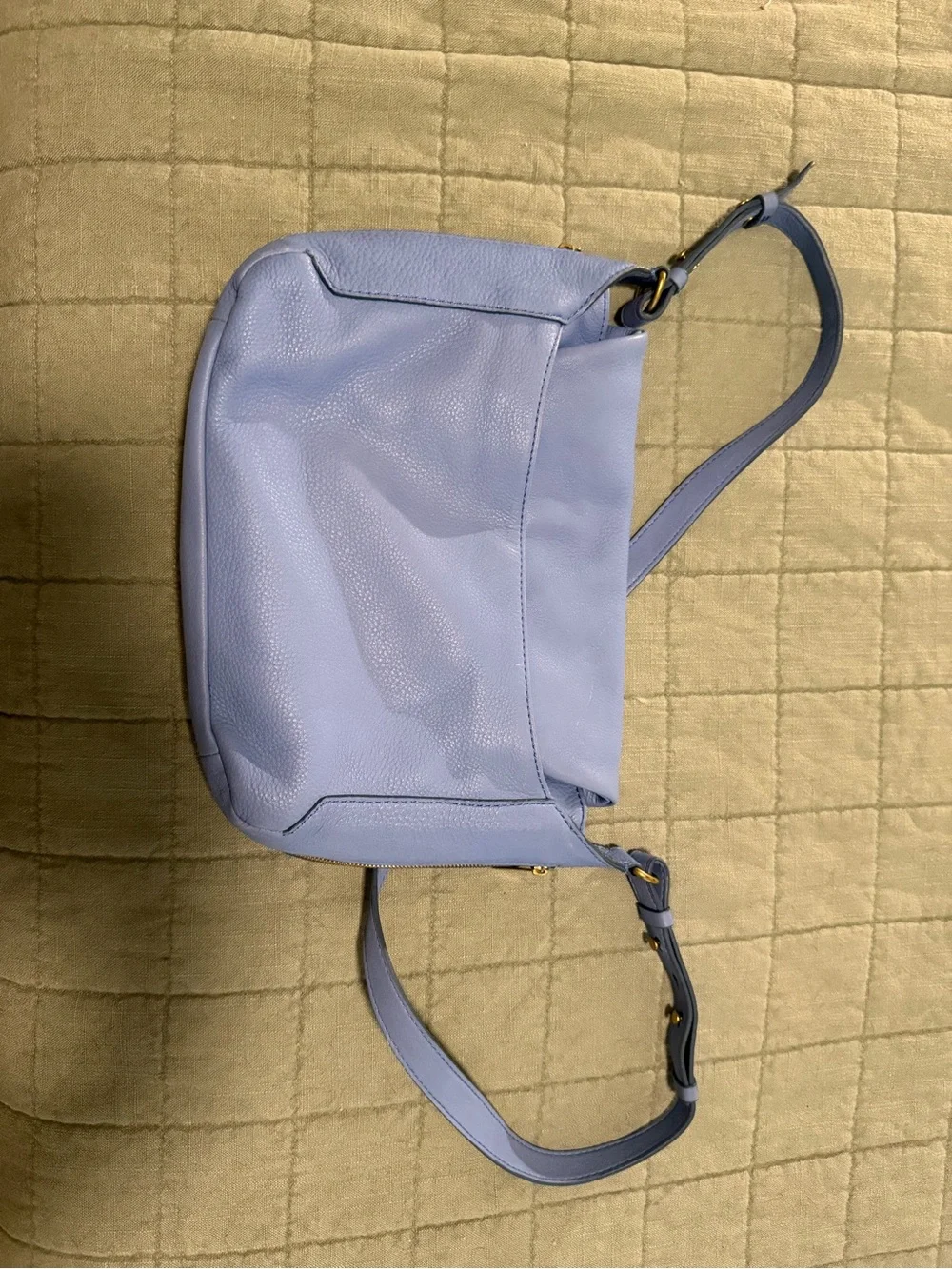 Fossil Light Blue Leather Crossbody